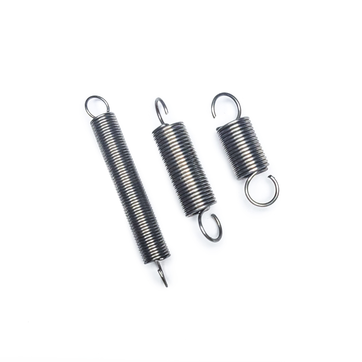 Extension springs with open loop hook ends