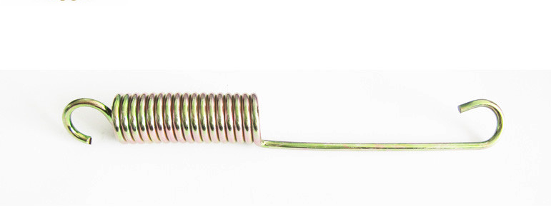 Gold plated extension spring with long hook