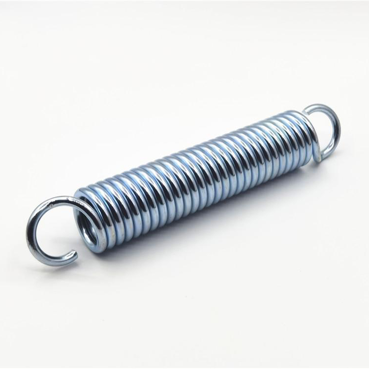 Long silver extension spring with loop hook