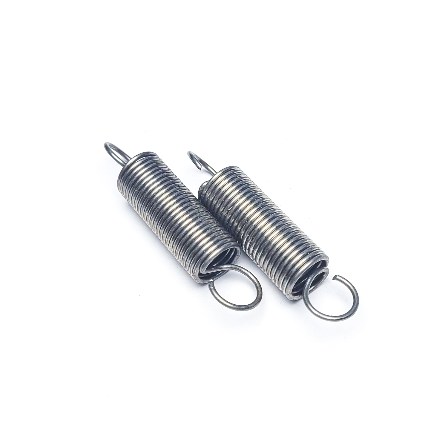 Silver extension spring pair with loop ends