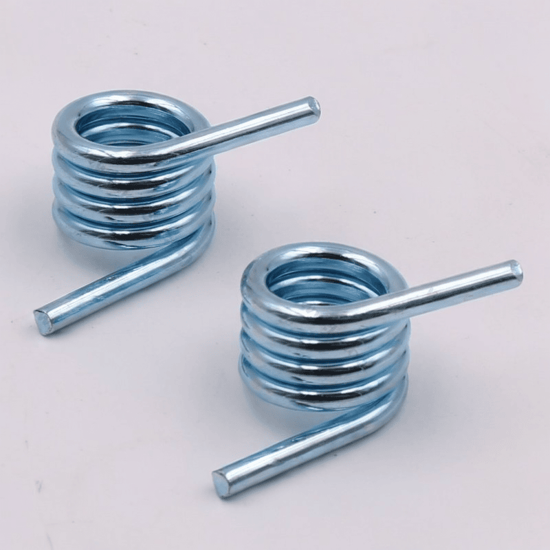Blue zinc plated torsion spring pair