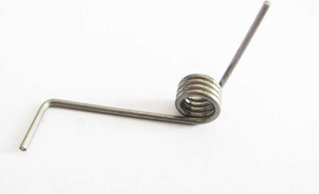 Single torsion spring with angled legs