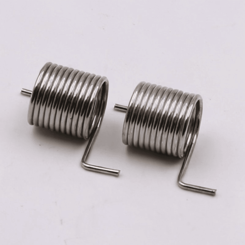Torsion spring pair with right angle legs