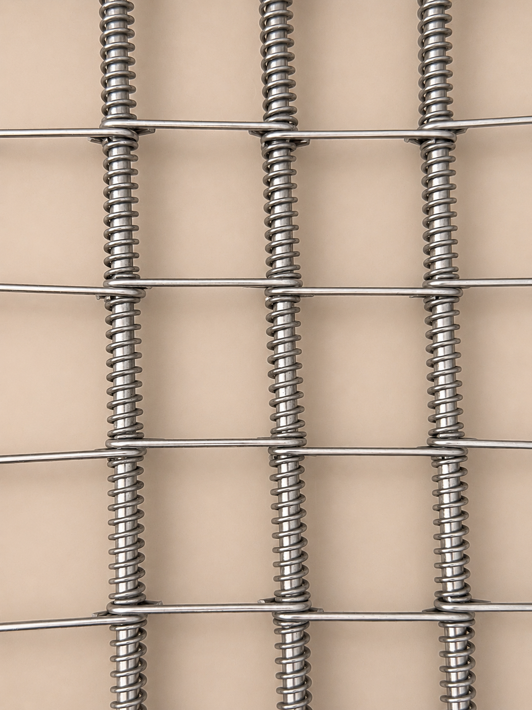 Spring rod wire conveyor belt grid detail
